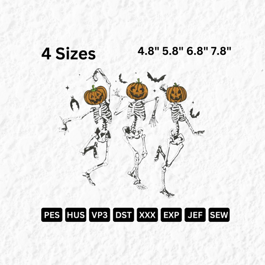 Dancing Pumpkin Skeleton