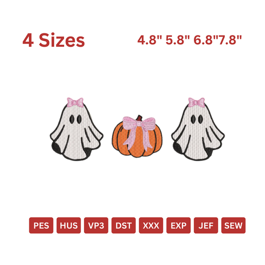 Ghost Pumpkin Bow