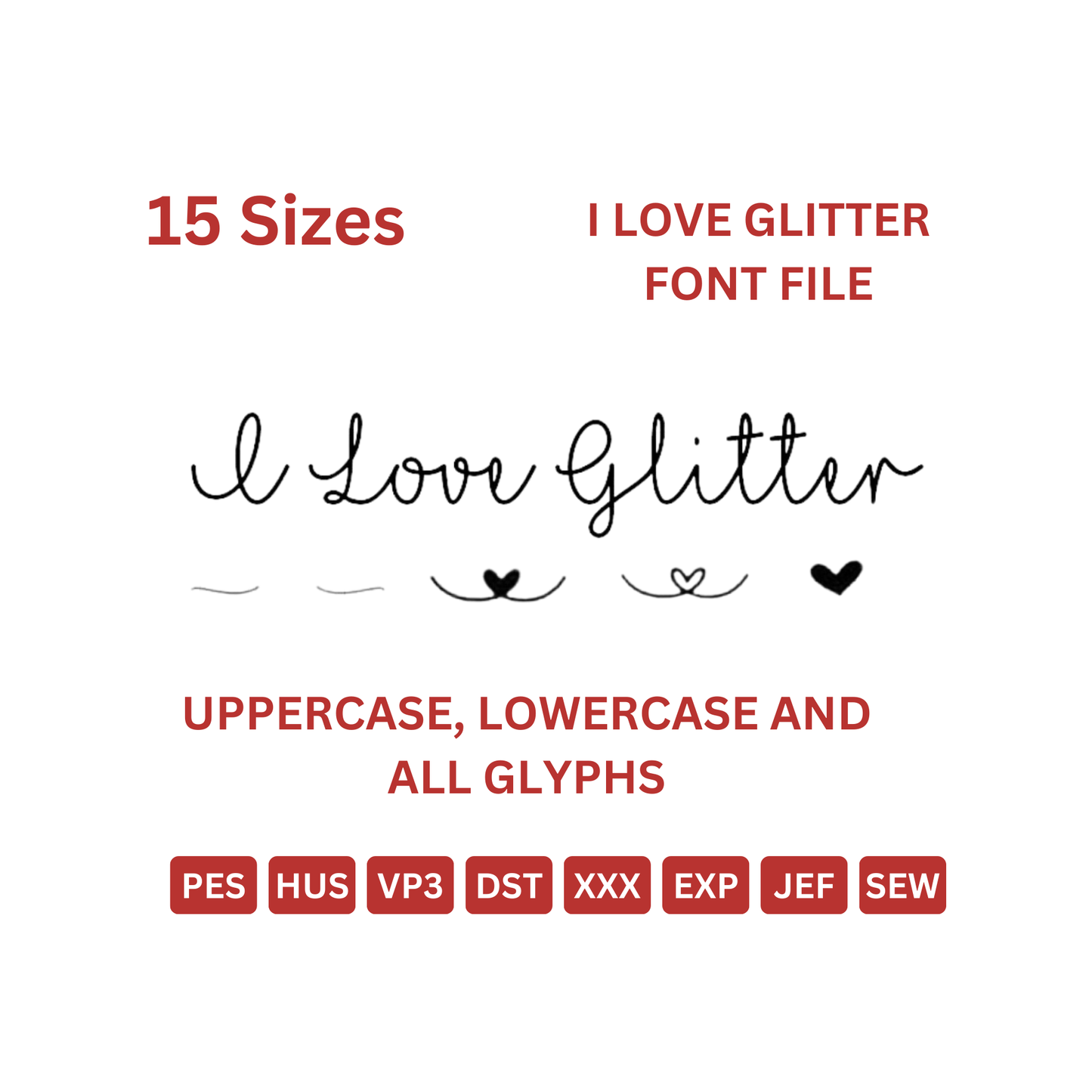 I Love Glitter Font