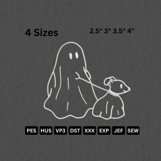 Ghost Outline Walking Dog