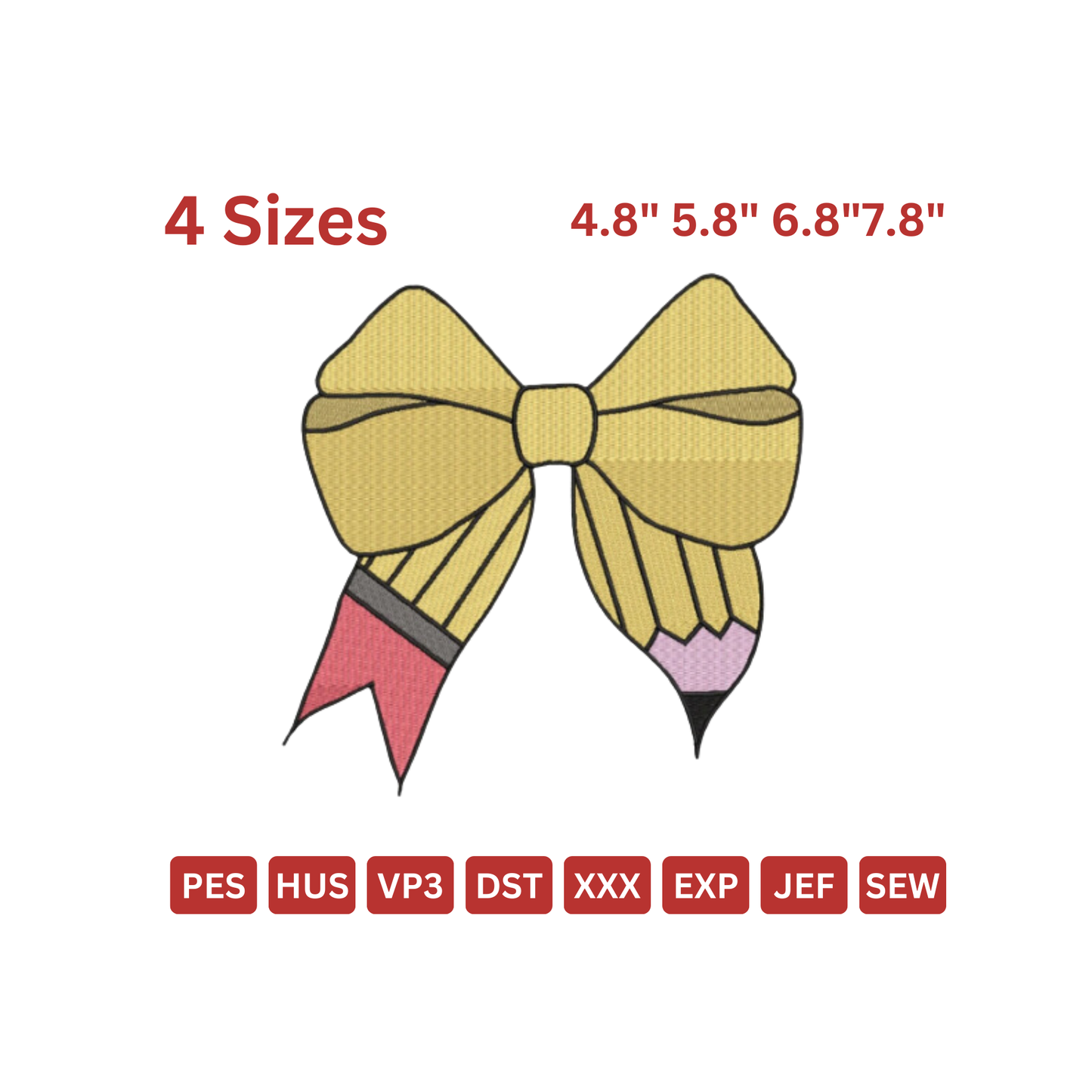 Pencil Ribbon Bow